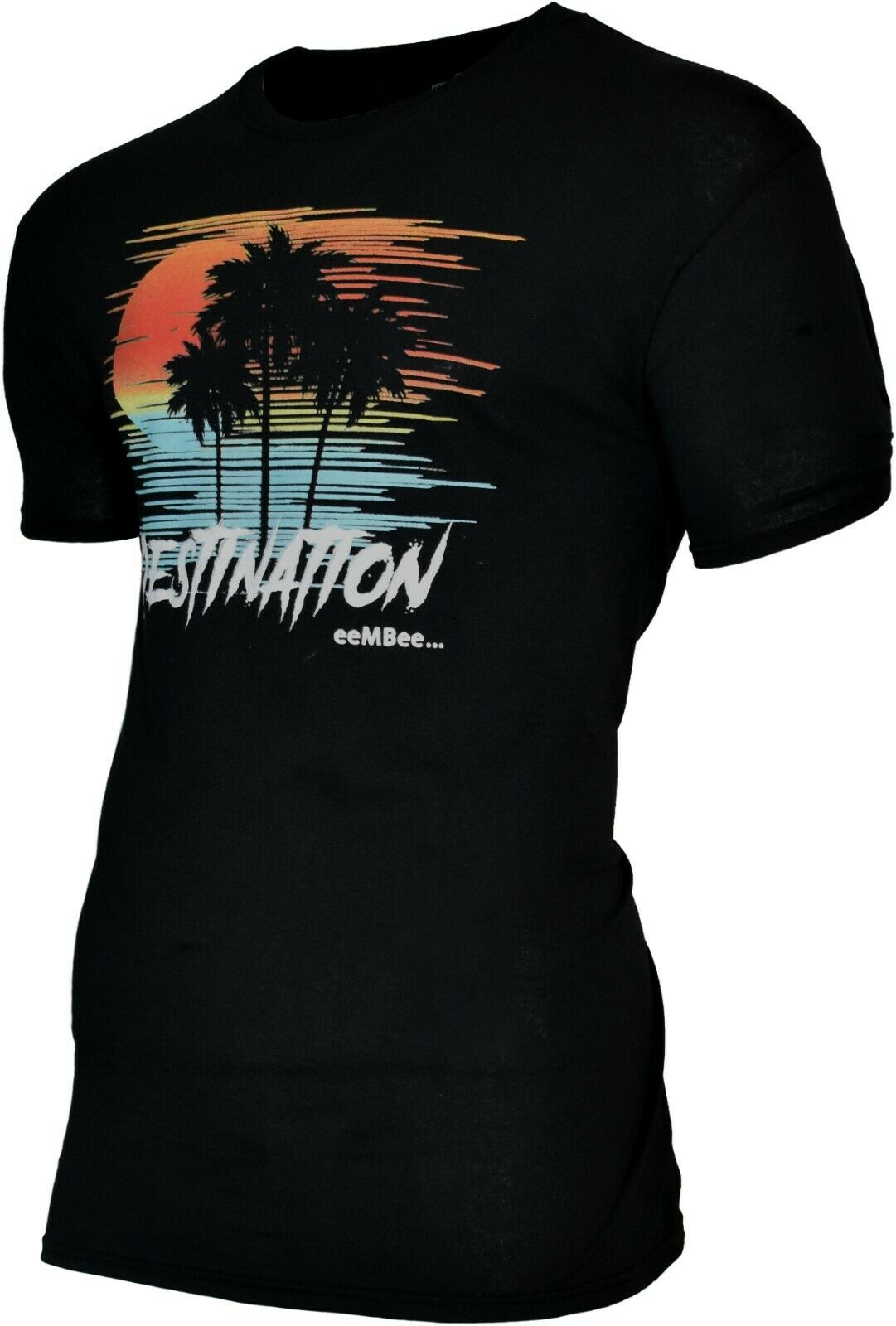 Men's T-Shirt Sunset Bahama Palm Trees Destination by eeMBee