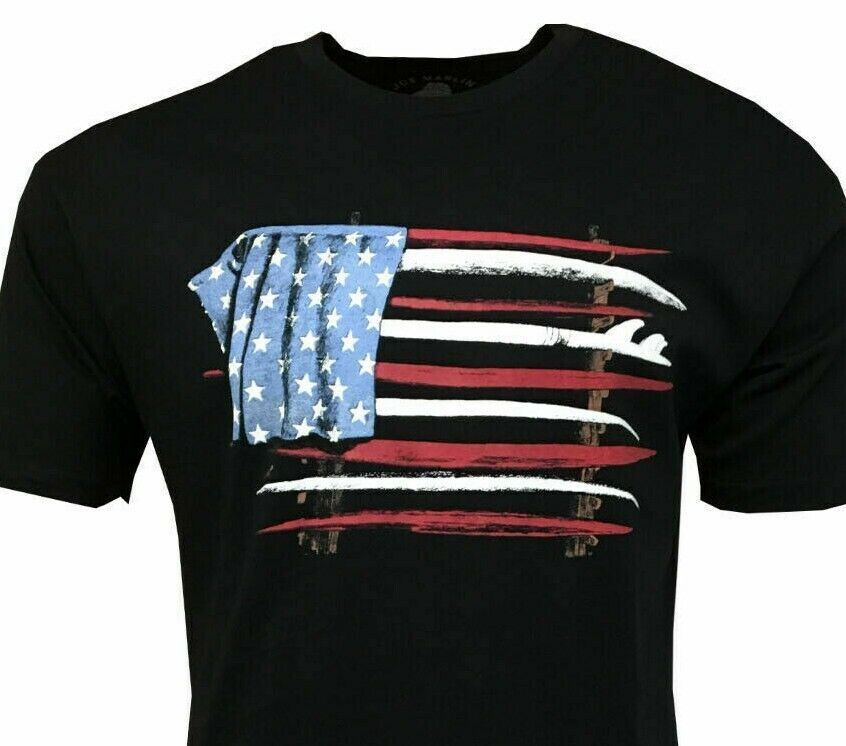 Joe Marlin Unwind American Surfboard Flag T-Shirt -