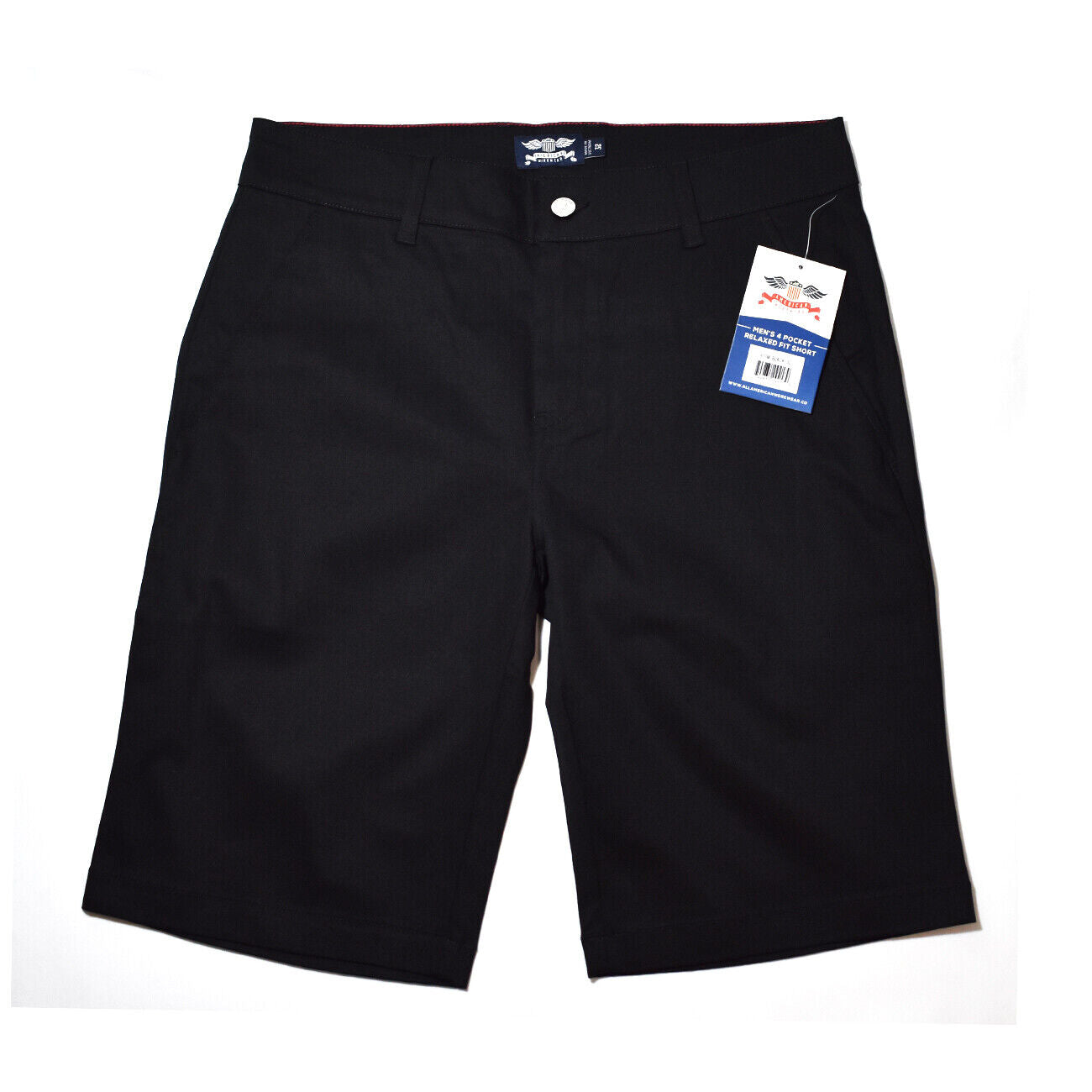 American Workwear Outdoor Shorts - Black Relaxed Fit - Men's Size