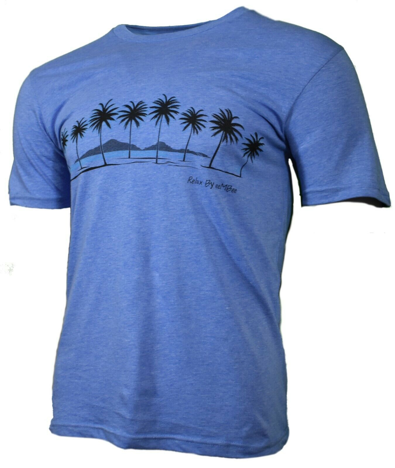 Men's T-Shirt Sunset Beach Palm Trees Relax by eeMBee