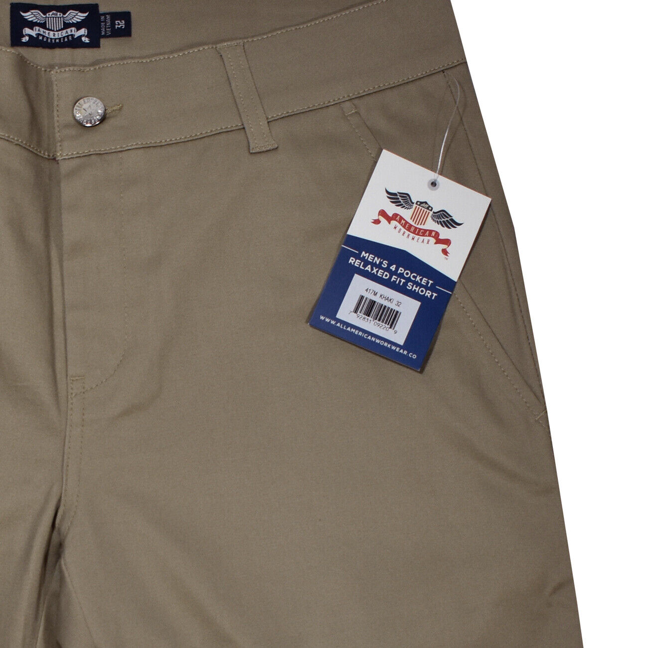 American Workwear Outdoor Shorts - Khaki Relaxed Fit - Men's
