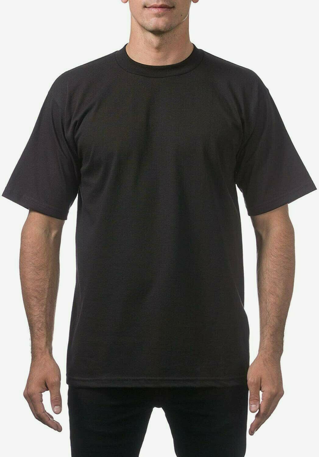 PRO WEST MENS Sport Activewear Heavyweight T-Shirt White or Black (Pack of 2)