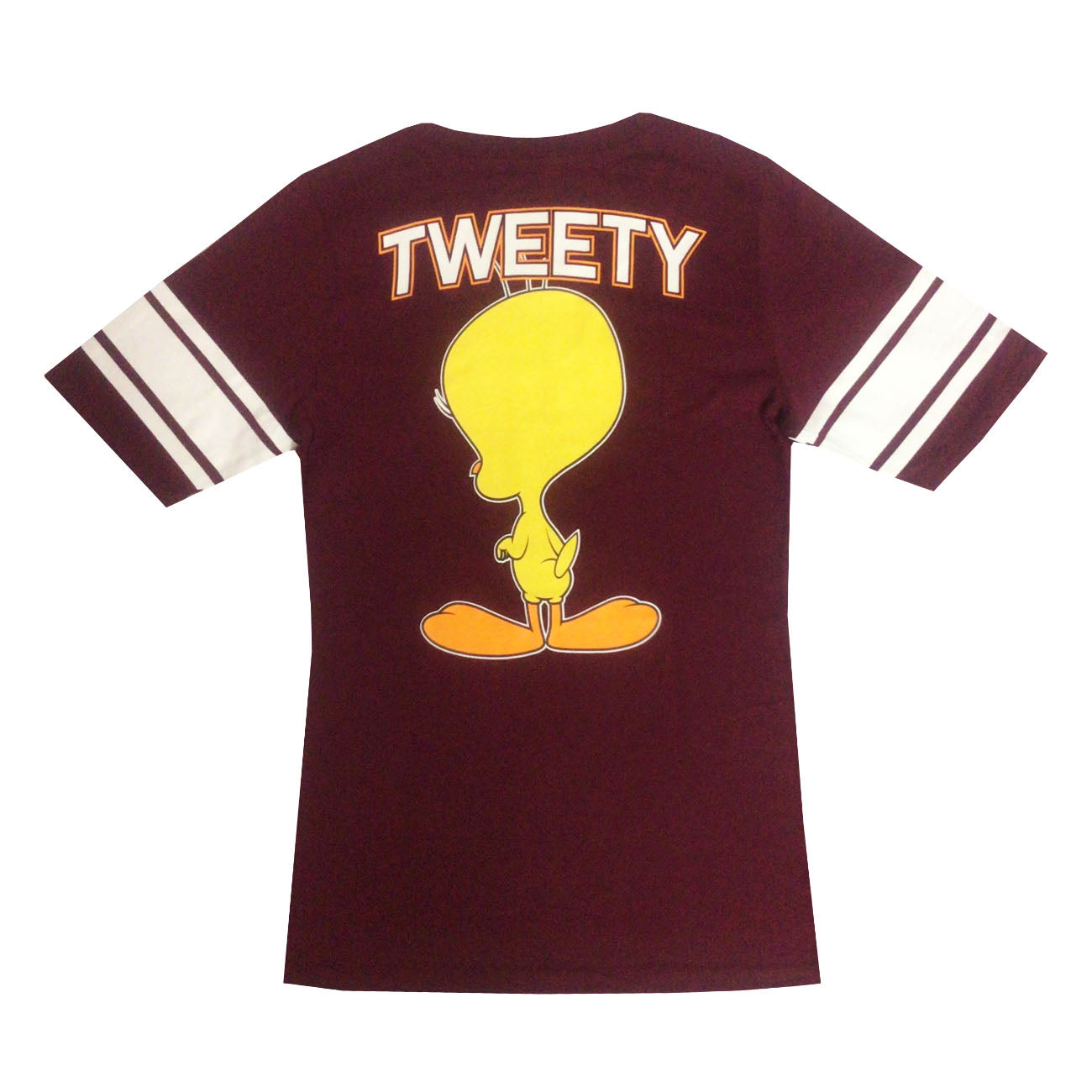 Women's T-shirt Tweety Tee Looney Tunes Burgundy Cotton S M L XL