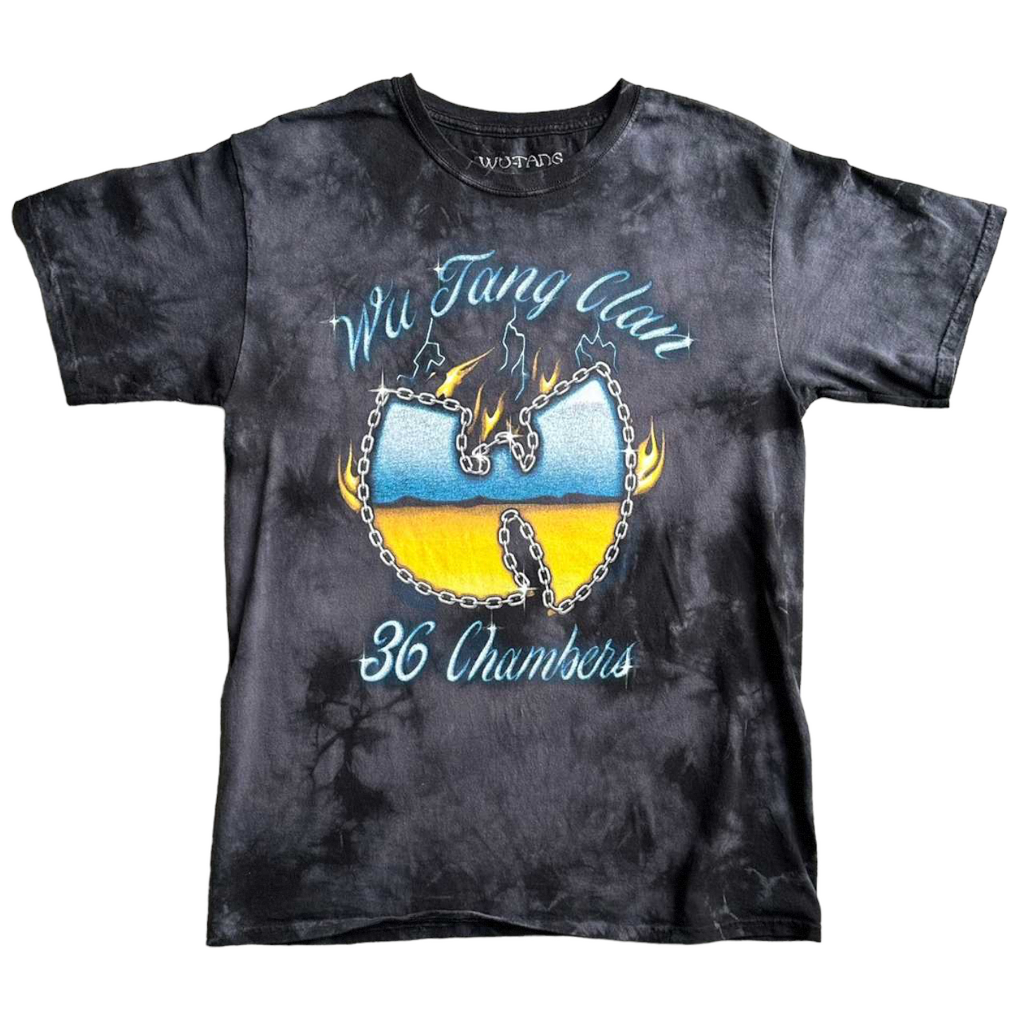 Wu-Tang Clan Black Tie-Dye 36 Chambers Music T-Shirt - Mens/Unisex