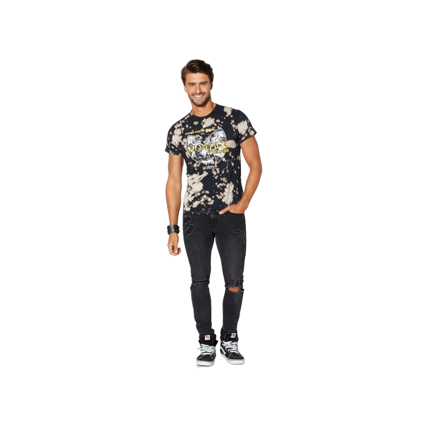 Wu-Tang Clan Black Tie-Dye Music T-Shirt - Mens/Unisex