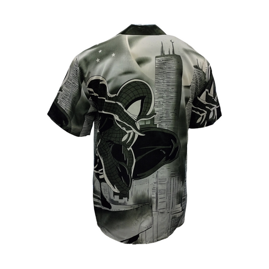 Men's Shirt Button up Spider Man Casual