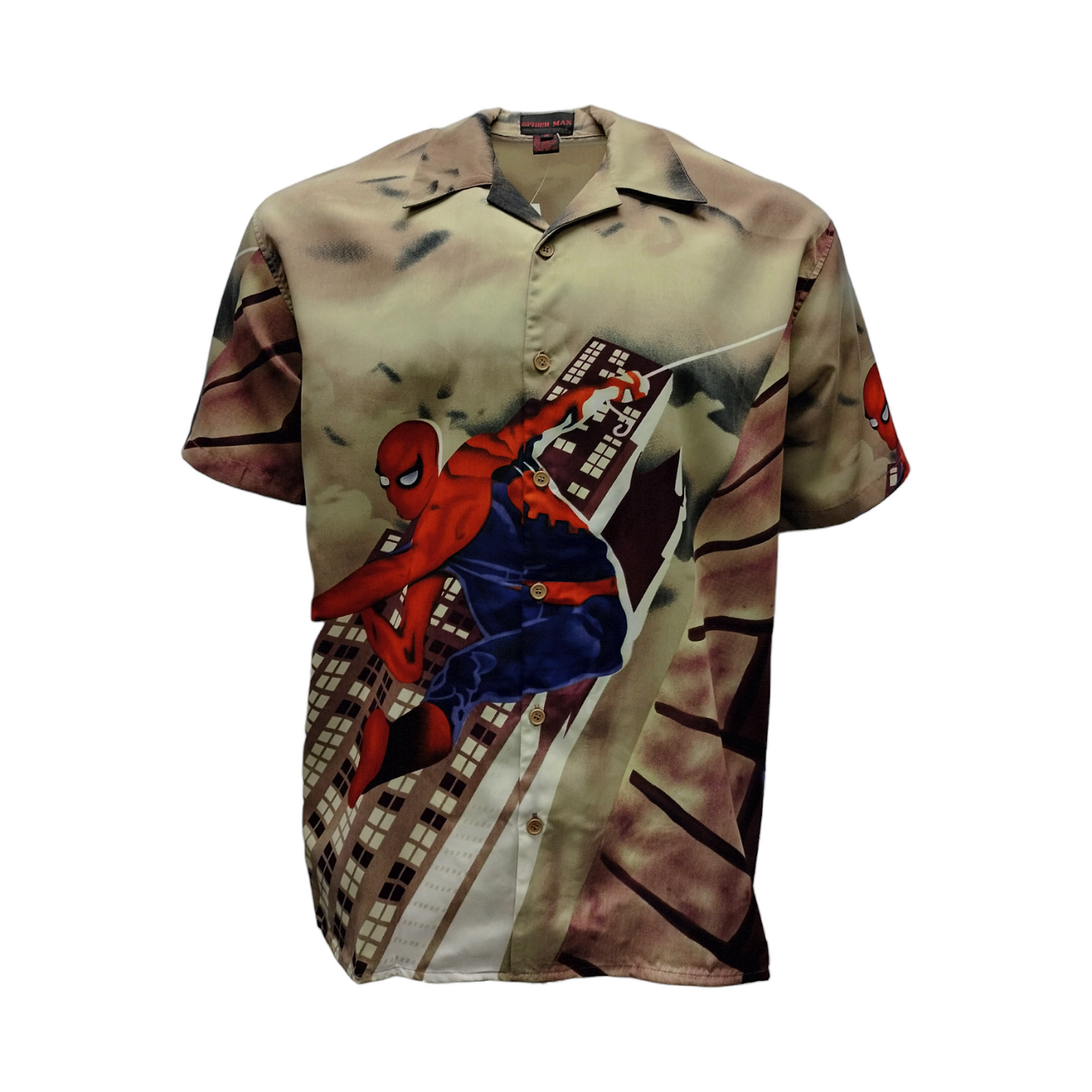 Men's Shirt Button up Spider Man Casual