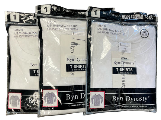 Men's Long Sleeve 3 PACK Thermal Lightweight - Big Sizes 3XL to 5XL
