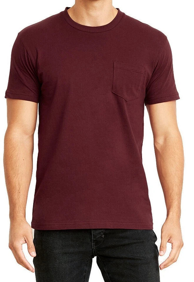Men's Pocket T Shirts - 3 Pack -Next Level Apparel-100% Cotton