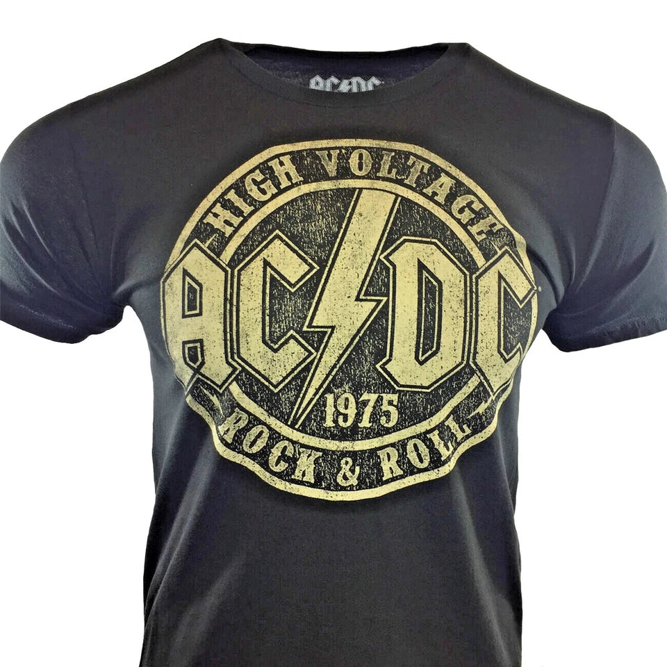 AC/DC Men's T Shirt Hard Rock Tour Band Metal Vintage Music