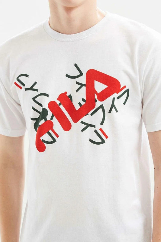 FILA T-Shirt -Retro Logo -Japanese -100% Cotton-Unisex