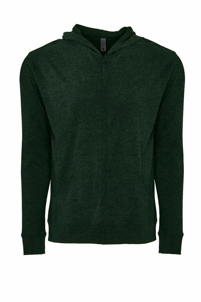 Men's Sweatshirt Hoodie Lightweight Full Zip Hooded Jacket - Royal Blue & Forest Green NEW