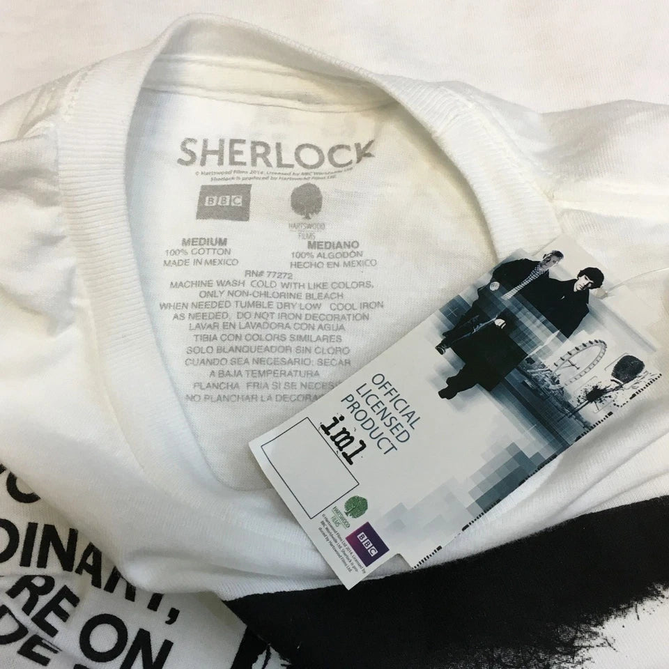 SHERLOCK HOLMES-Unisex T Shirt-Size- MEDIUM