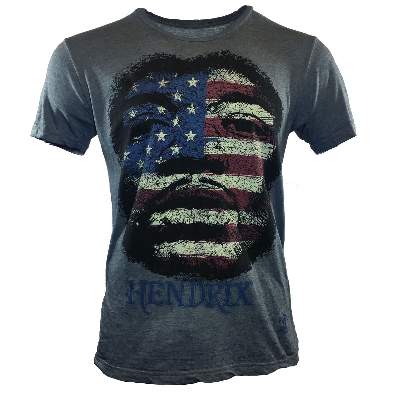 Jimi Hendrix American Flag Portrait Men's Graphic T-Shirt