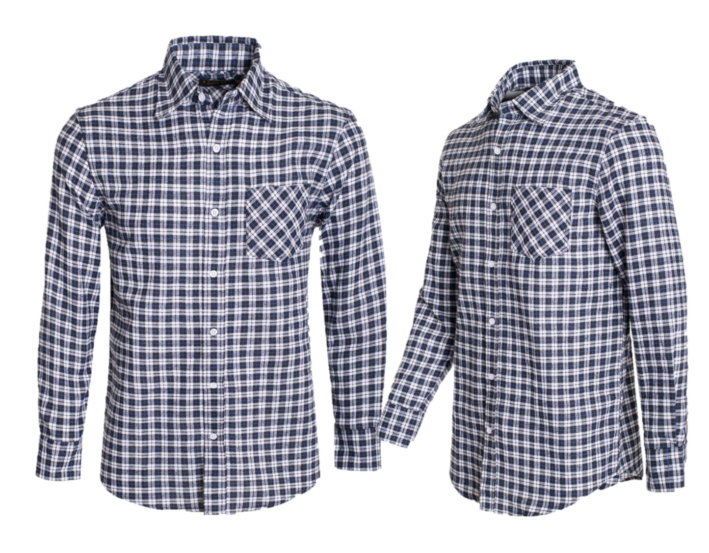 Men's Flannel Shirt Button Down Long Sleeve Model 368 453 480 by ACTIVA