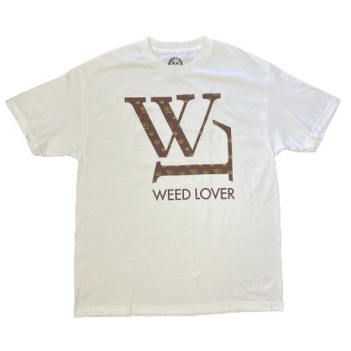 Weed Lover Men's T-Shirt LV Theme Logo 100% Cotton