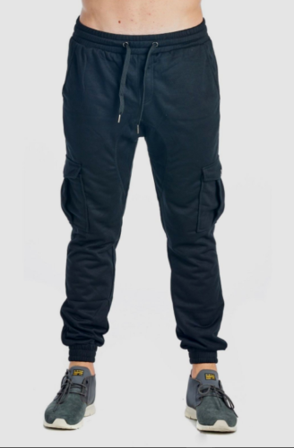 MENS JOGGERS A/JEANS CARGO POCKET PANTS FRENCH TERRY SWEATPANTS