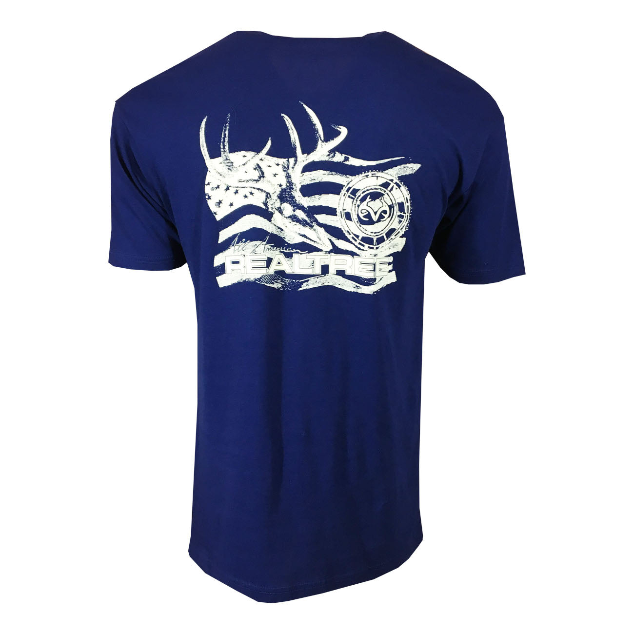 Men's Navy Graphic T-Shirt by REALTREE American Deer Buck Hunter Sizes S M L XL