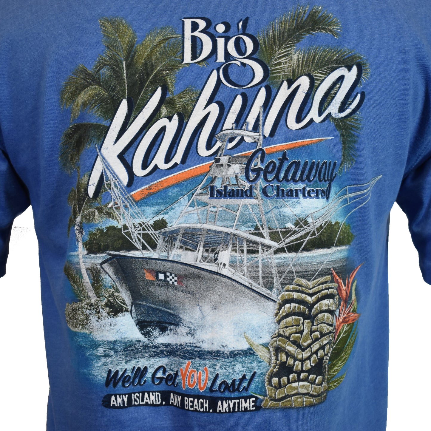 Big Kahuna Men's T-Shirt NEWPORT BLUE Island Getaway Summer Beach Cruise
