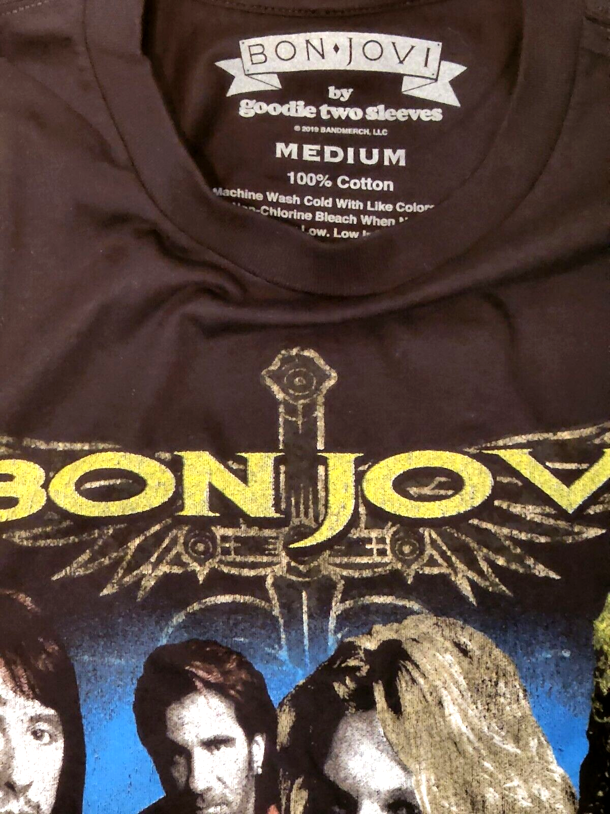 Bon Jovi Music -Tee Shirt MUSIC BAND 100% Cotton Black Reg $28.00