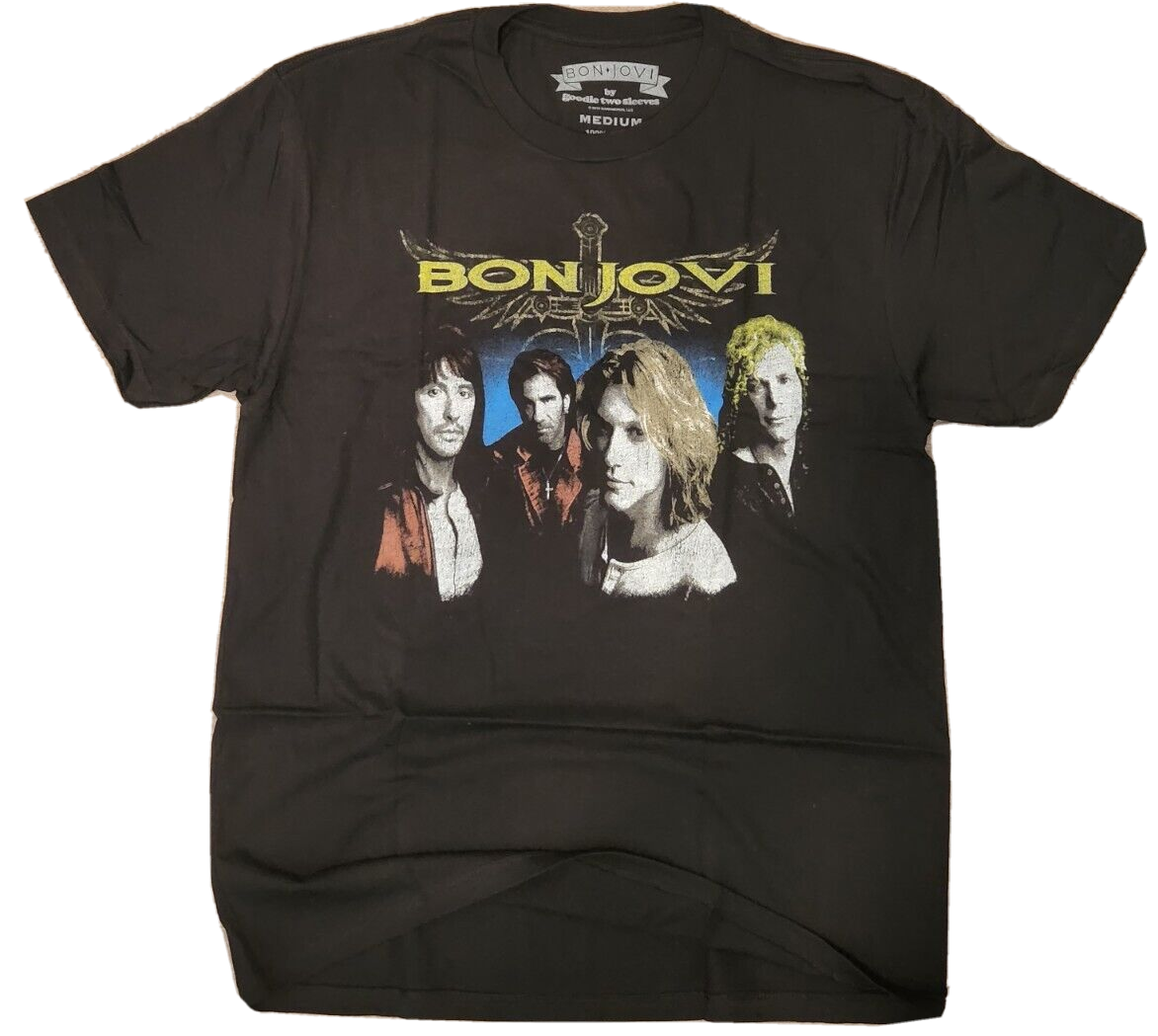 Bon Jovi Music -Tee Shirt MUSIC BAND 100% Cotton Black Reg $28.00
