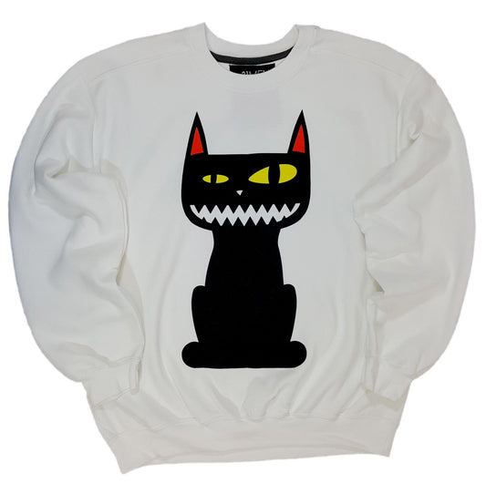 Forever 21 Unisex Scary Pets Graphic Print Pullover Crew Neck Sweatshirt