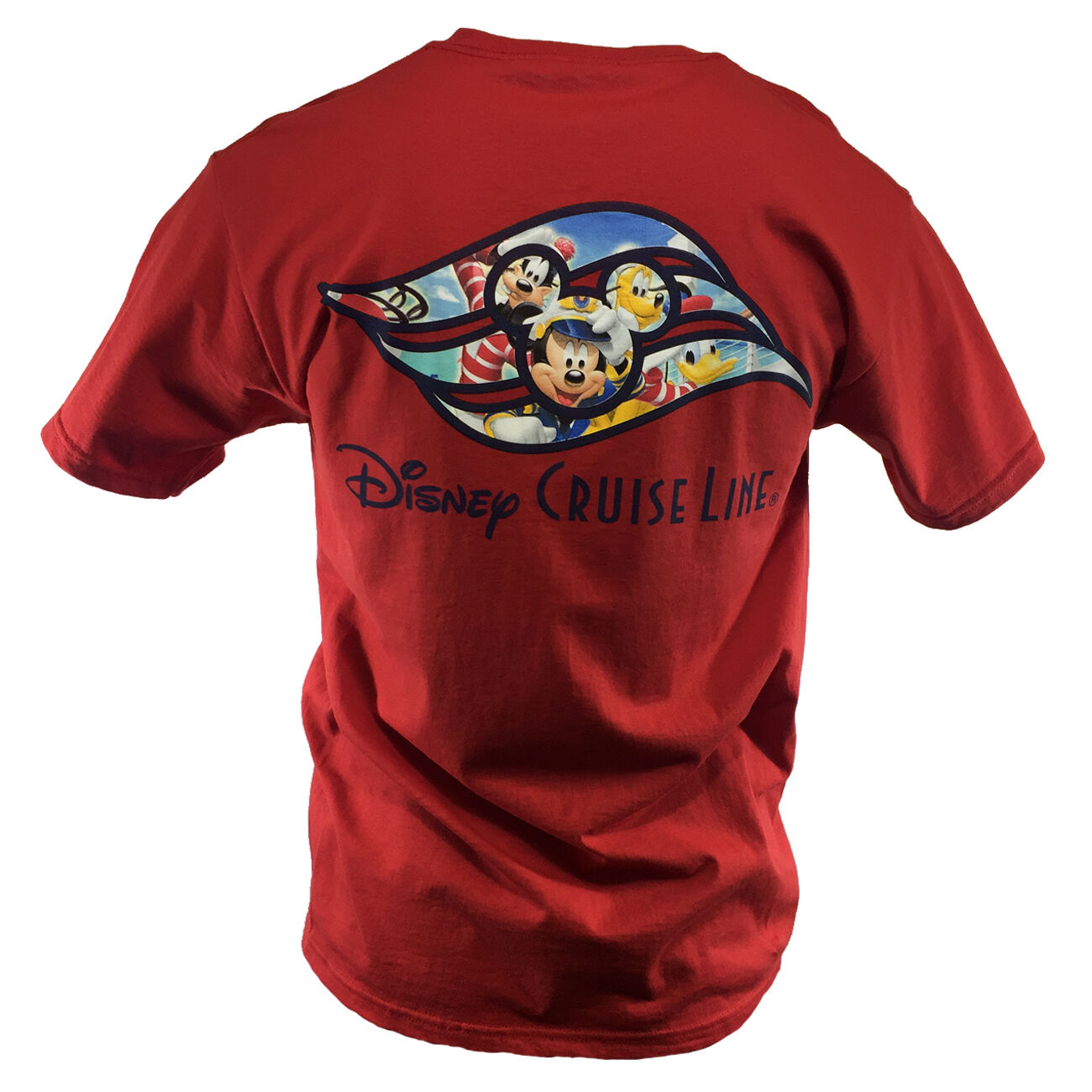 Men's T-shirt Mickey and Friends - Disney Cruise Line - Dale & Chip - Red NEW