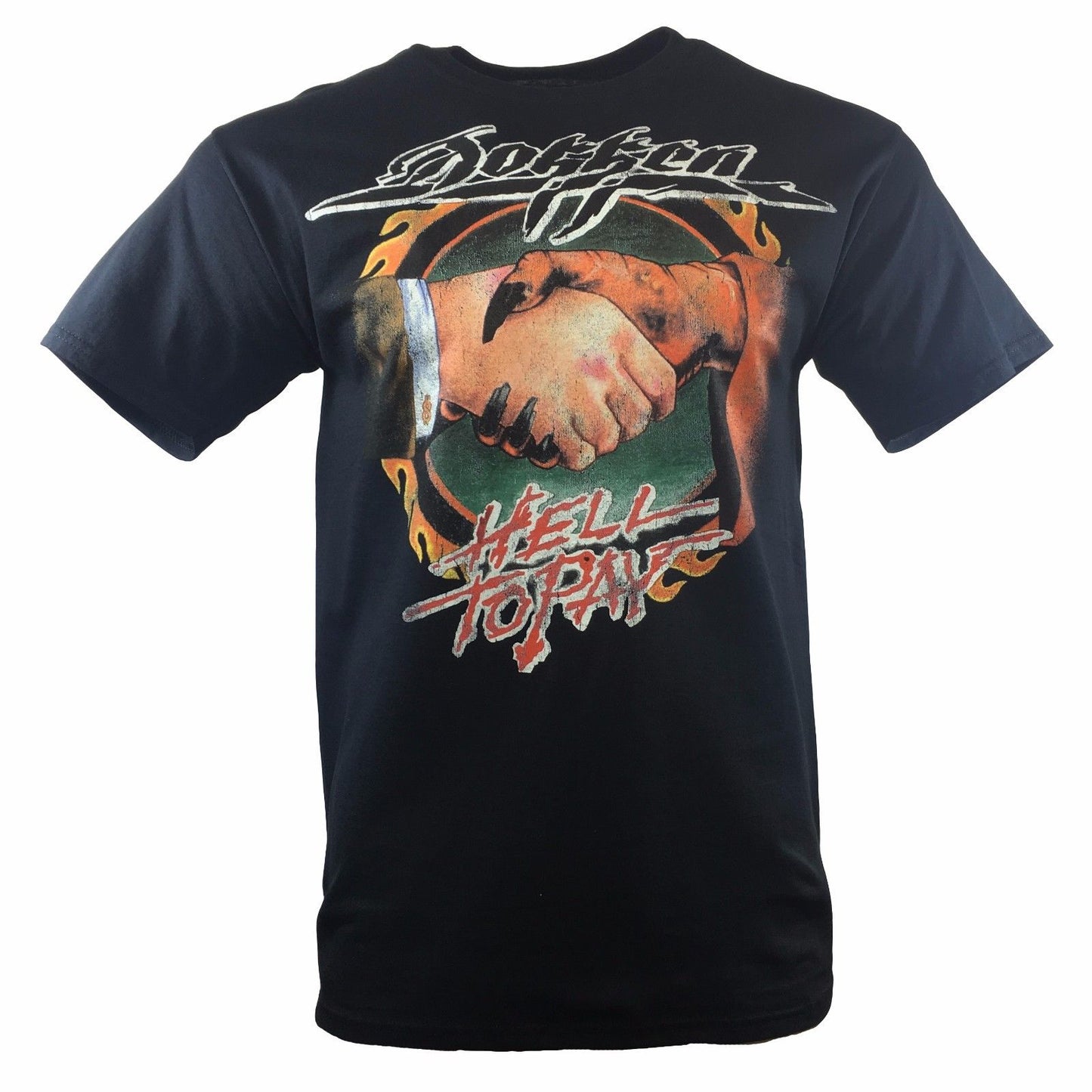 Dokken Hell To Pave Metal Band Men's Graphic T-Shirt