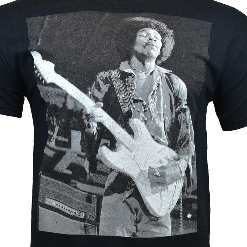 Jimi Hendrix Playing Guitar Stage Men's Graphic T-Shirt