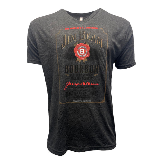 Jim Beam Bourbon Logo V-Neck T-Shirt - Men/Unisex