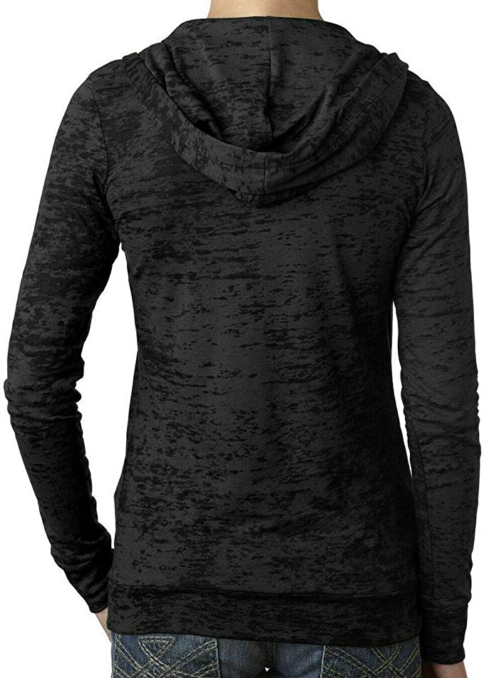 Next Level Women's Burnout Long Sleeve Hoodie Shirt