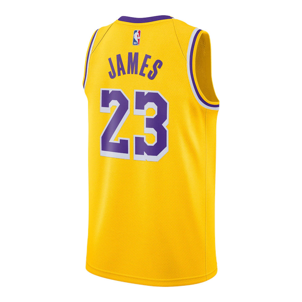 Los Angeles Lakers Lebron James NBA Authentic Swingman Edition Jersey GOLD