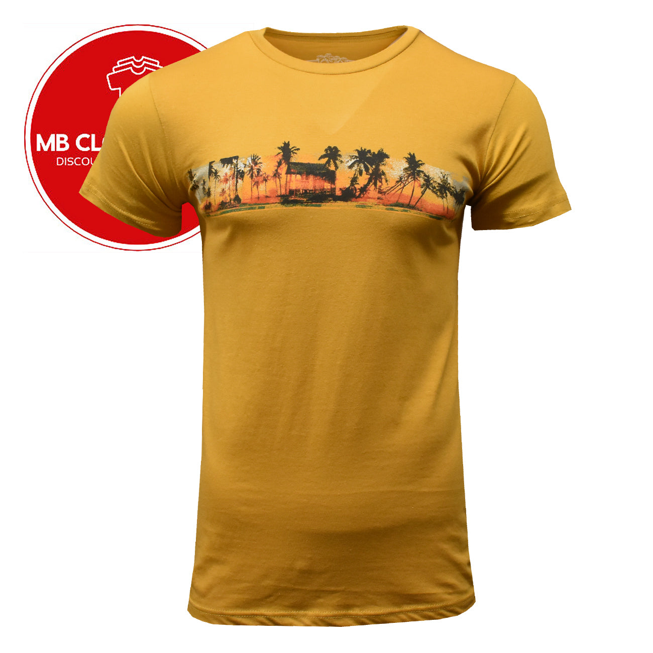 Men's T shirts Sunset-Palm trees -Bahama Beach MB T-Shirts 100% Cotton NEW
