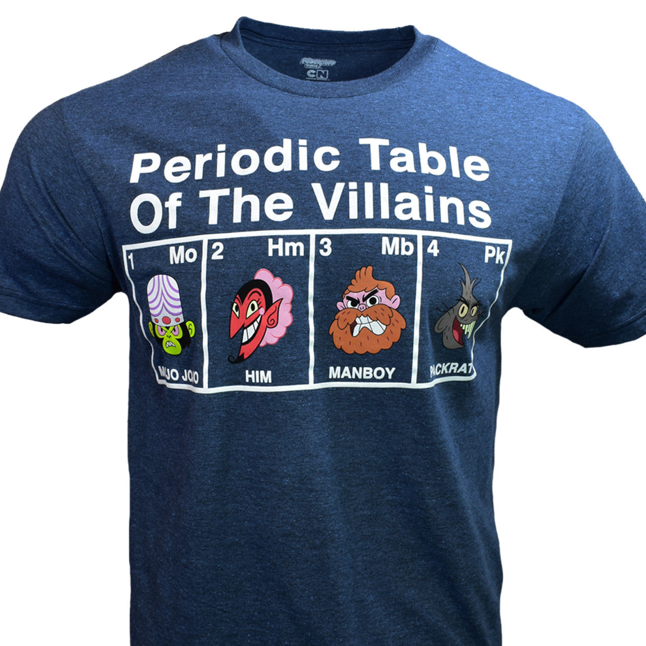 Power Puff Girls Periodic Table Mens Graphic Tee