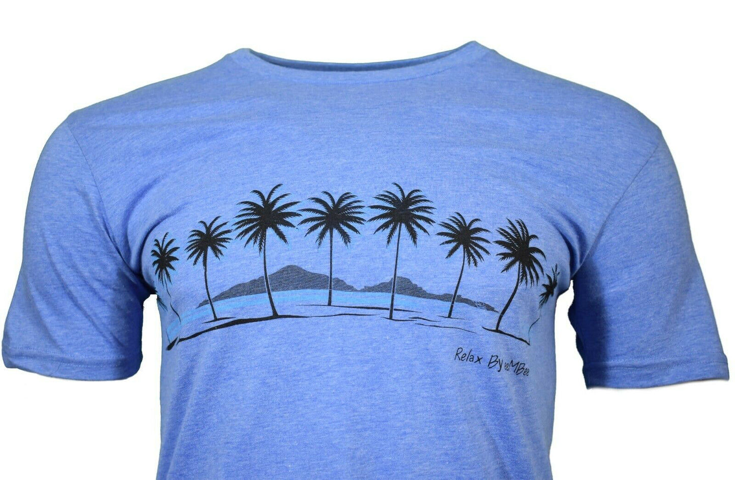 Men's T-Shirt Sunset Beach Palm Trees Relax by eeMBee