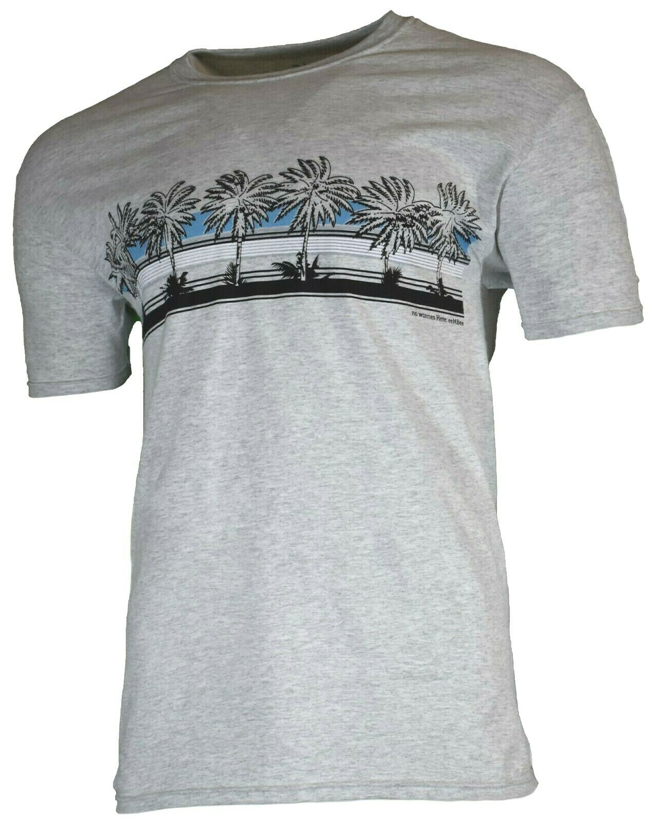 Men's T-Shirt Bahama Beach Palm Trees No Worries Here by eeMBee