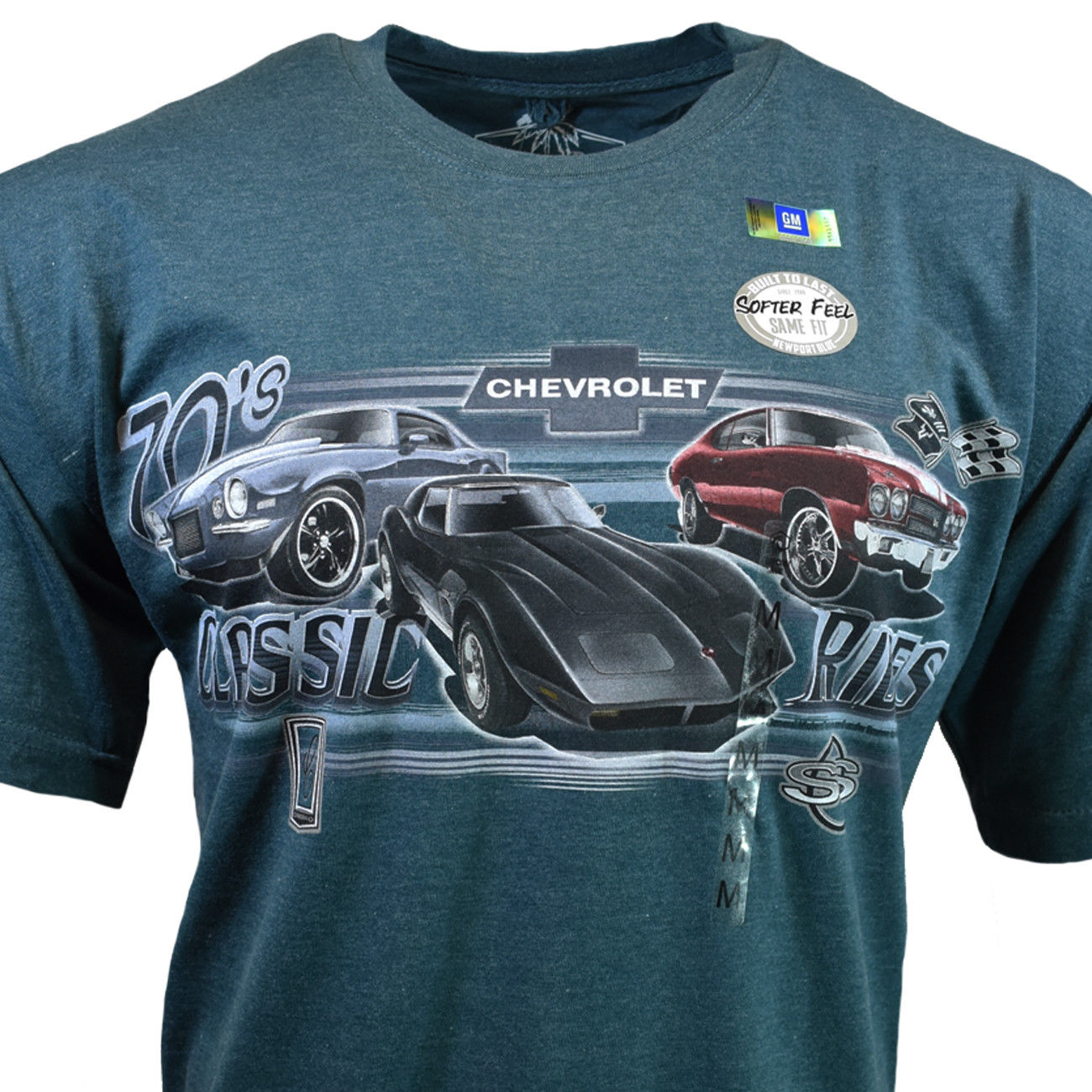 Chevrolet 70s Classic Rides Muscle Cars Graphic T-Shirt