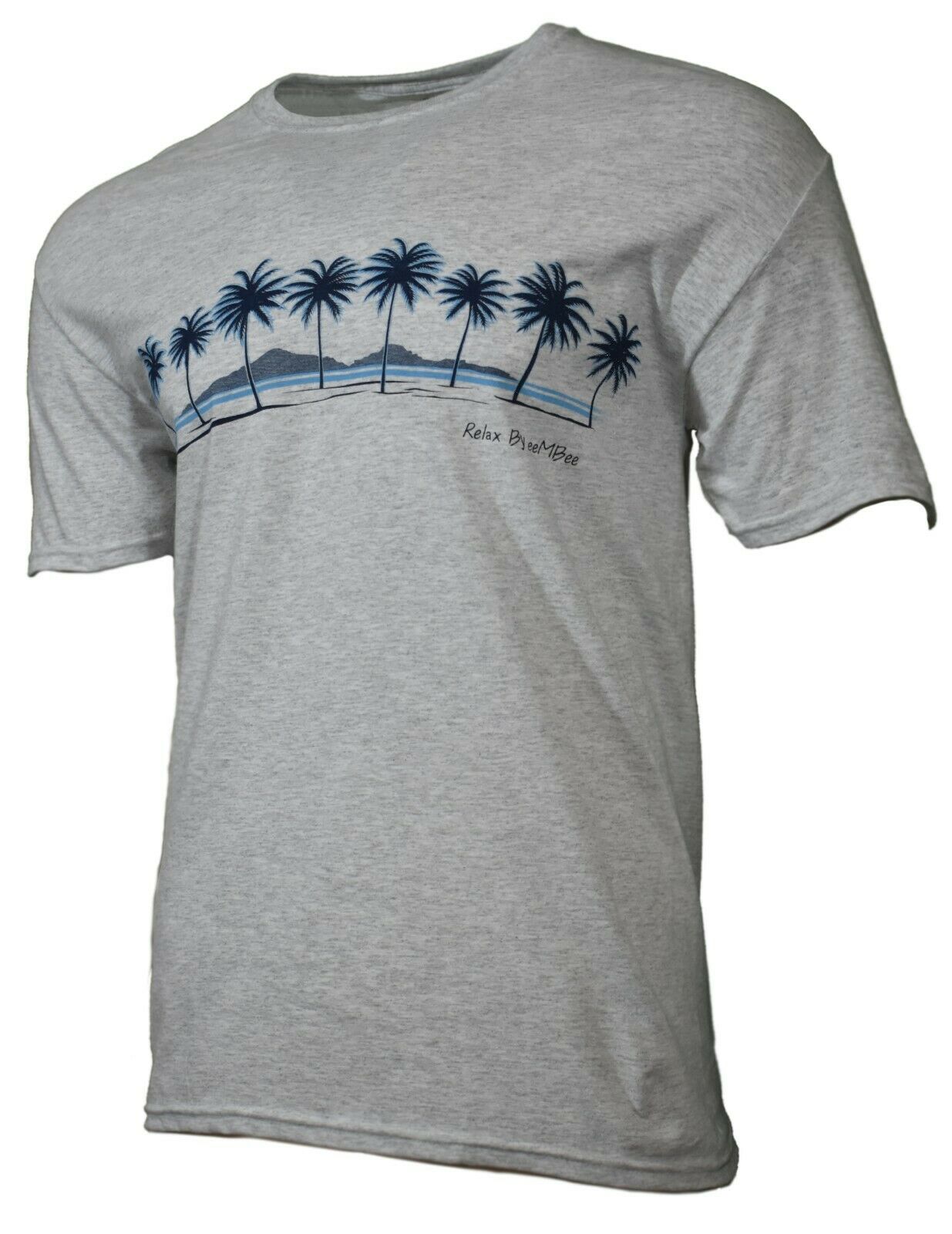 Men's T-Shirt Bahama Beach Palm Trees Sunset Relax by eeMBee