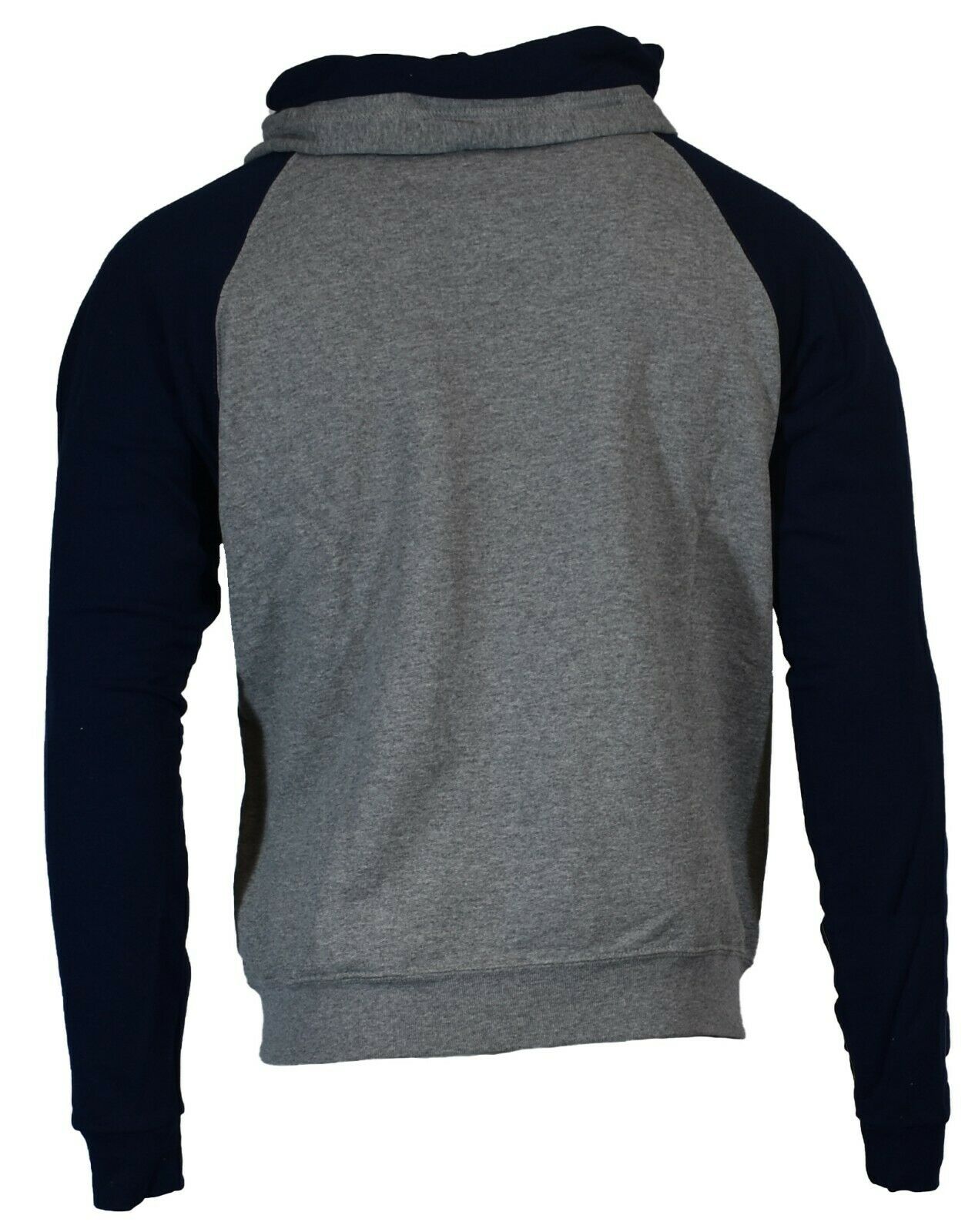 Smokey the Bear Pullover Hoodie - Unisex Sweatshirt - Camp Smokey Print - Grey with Blue Sleeves