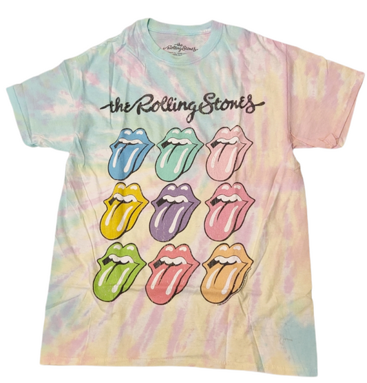 The Rolling Stones Tie-Dye Band Shirt - Pastel Color - Men's/Unisex