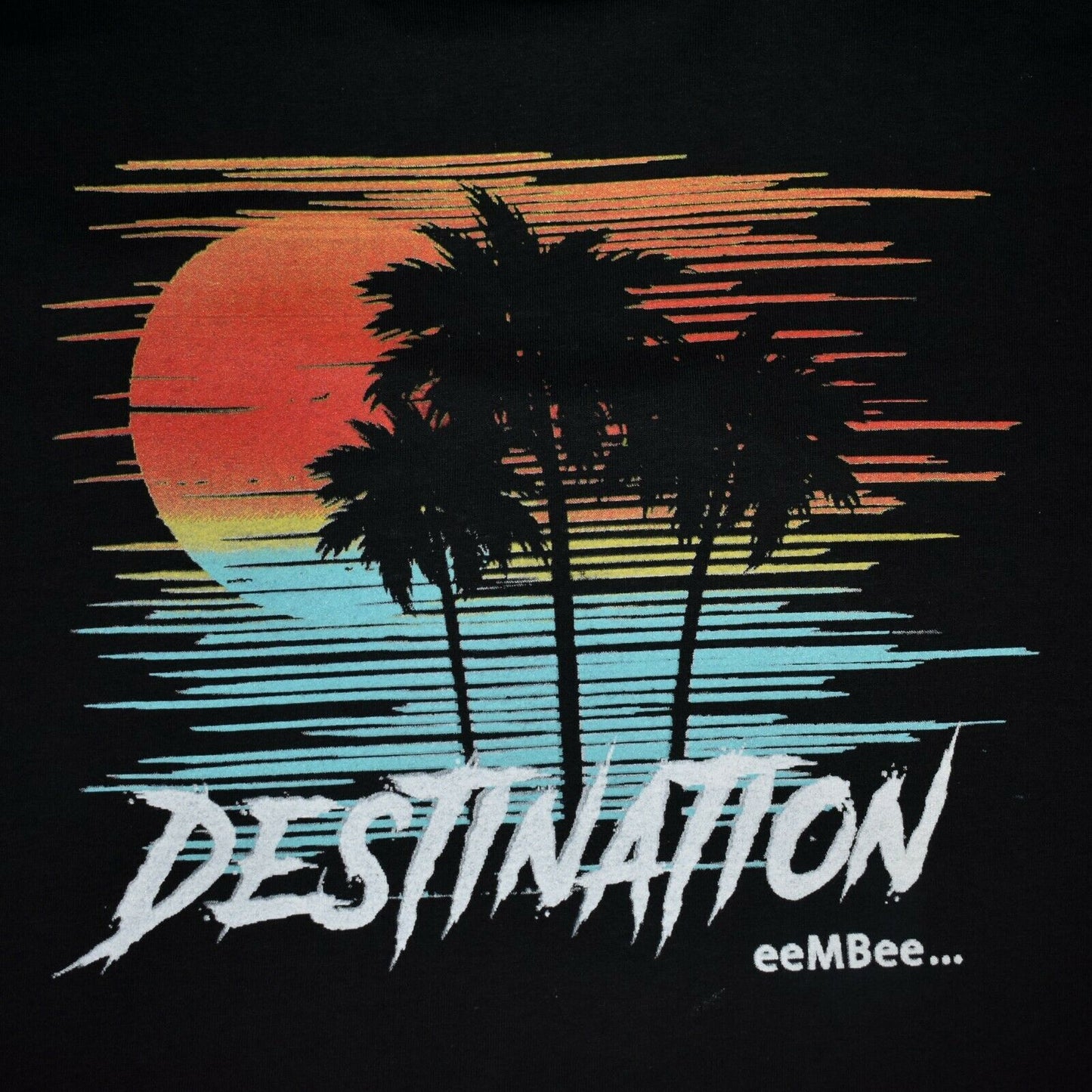 Men's T-Shirt Sunset Bahama Palm Trees Destination by eeMBee