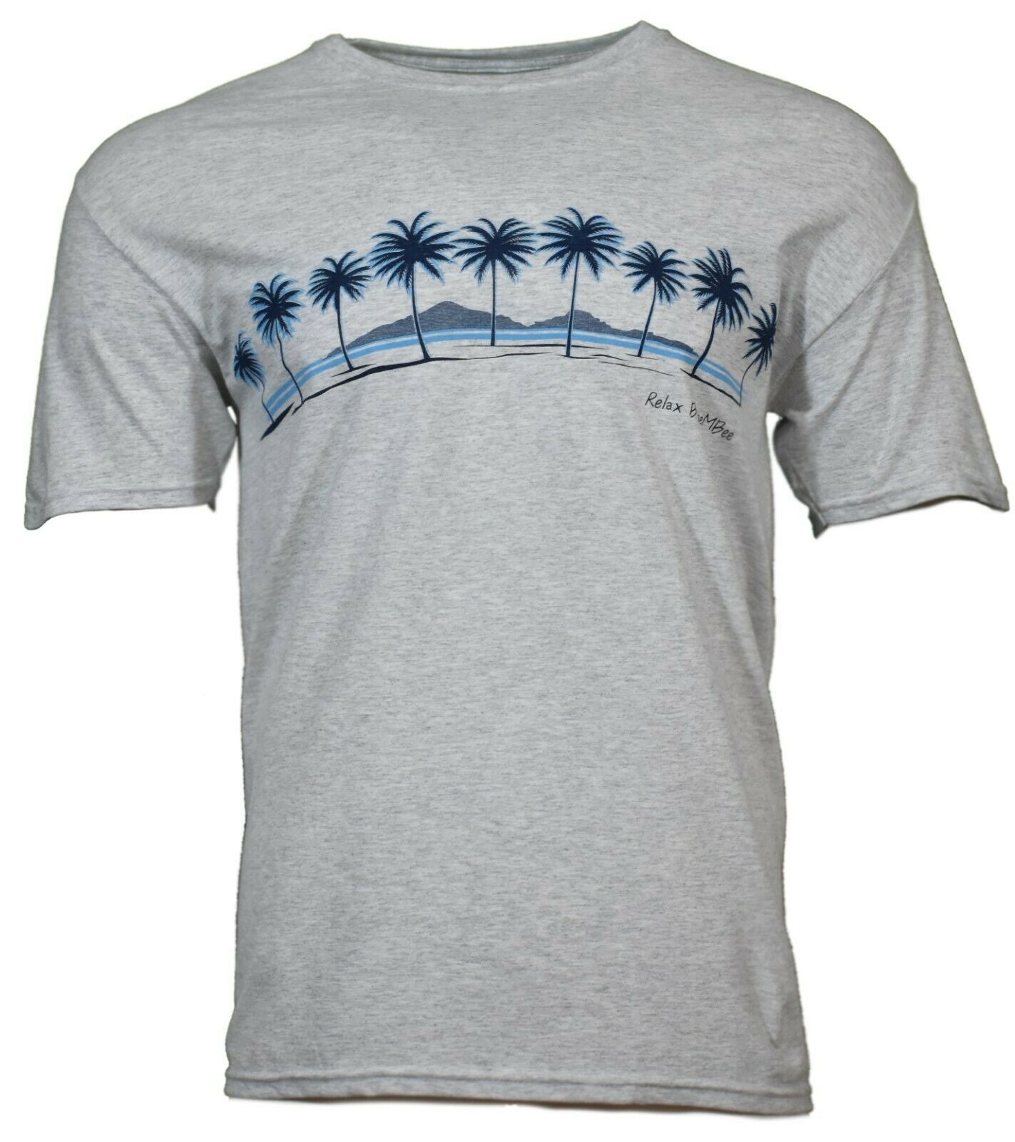 Men's T-Shirt Bahama Beach Palm Trees Sunset Relax by eeMBee