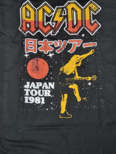 AC/DC Black Band T-Shirt - 1981 Japan Tour - Men's/Unisex