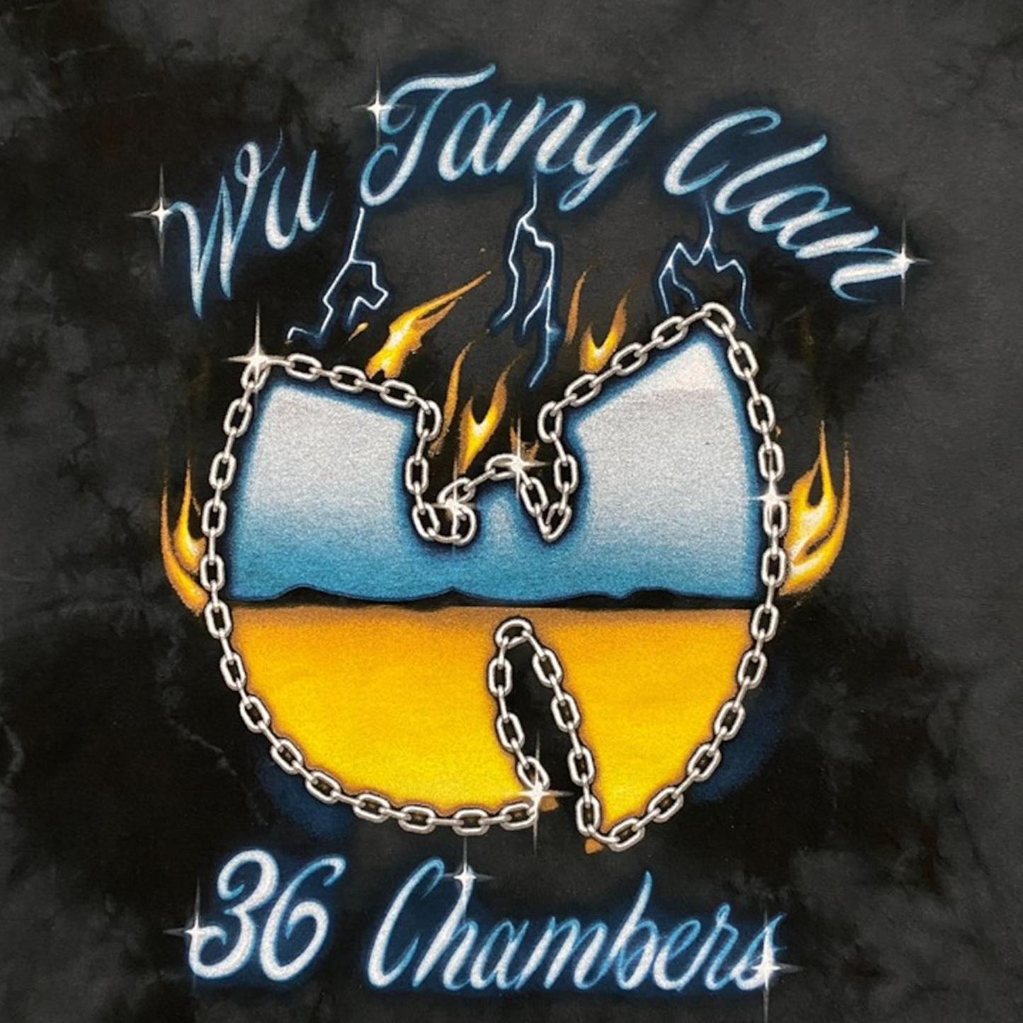 Wu-Tang Clan Black Tie-Dye 36 Chambers Music T-Shirt - Mens/Unisex